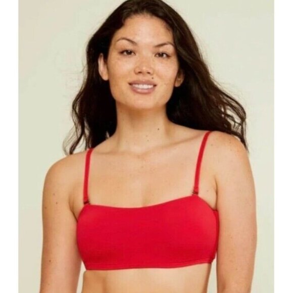 Andie Women's XS The Rio Swim Top Convertible Strap Cherry Red NWT - Picture 1 of 16